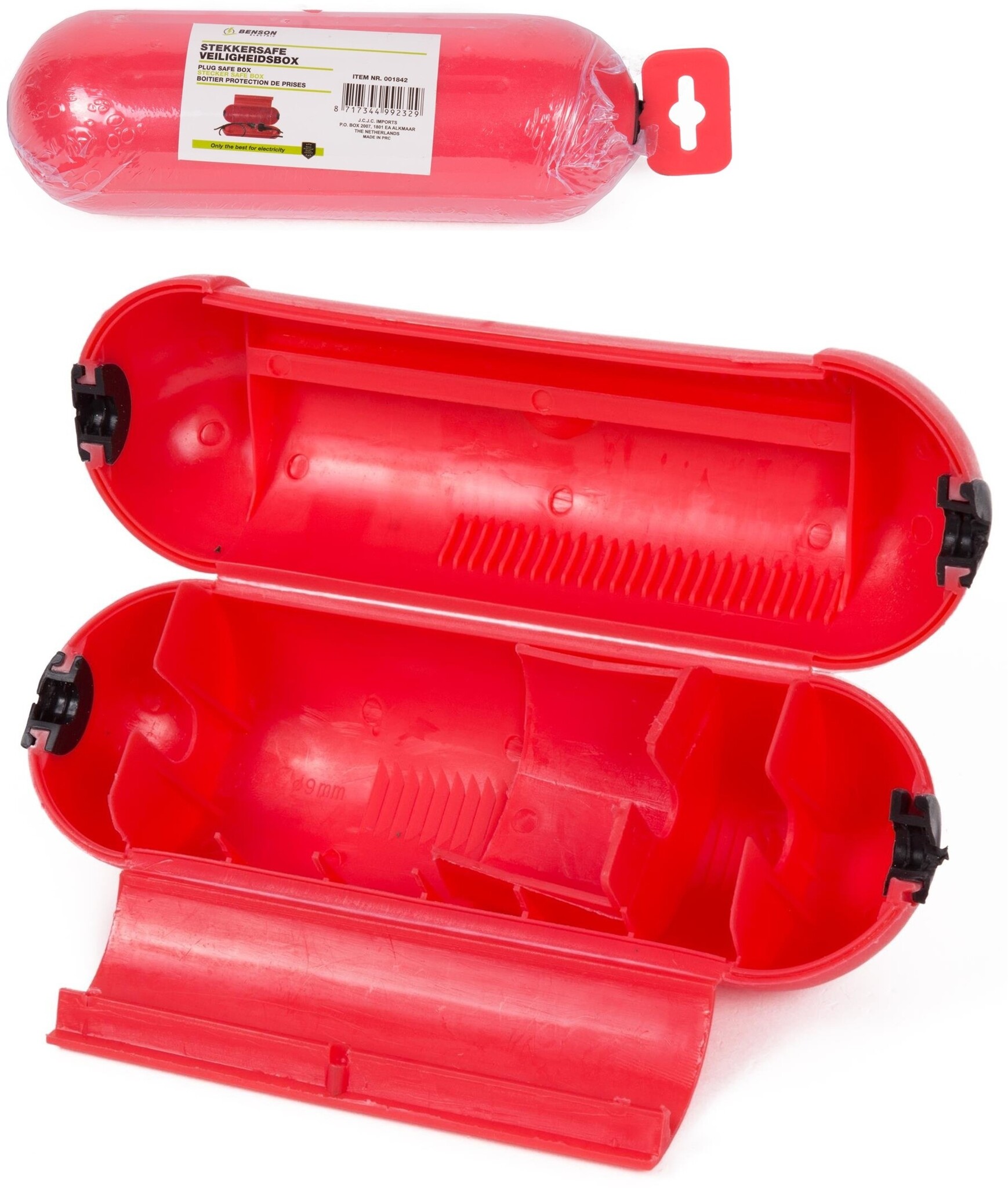 Stekkersafe / Veiligheidsbox Rood