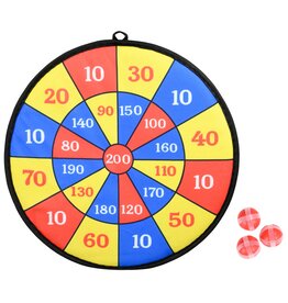 Kleef Dartbord 28cm. met 3 klittenband ballen