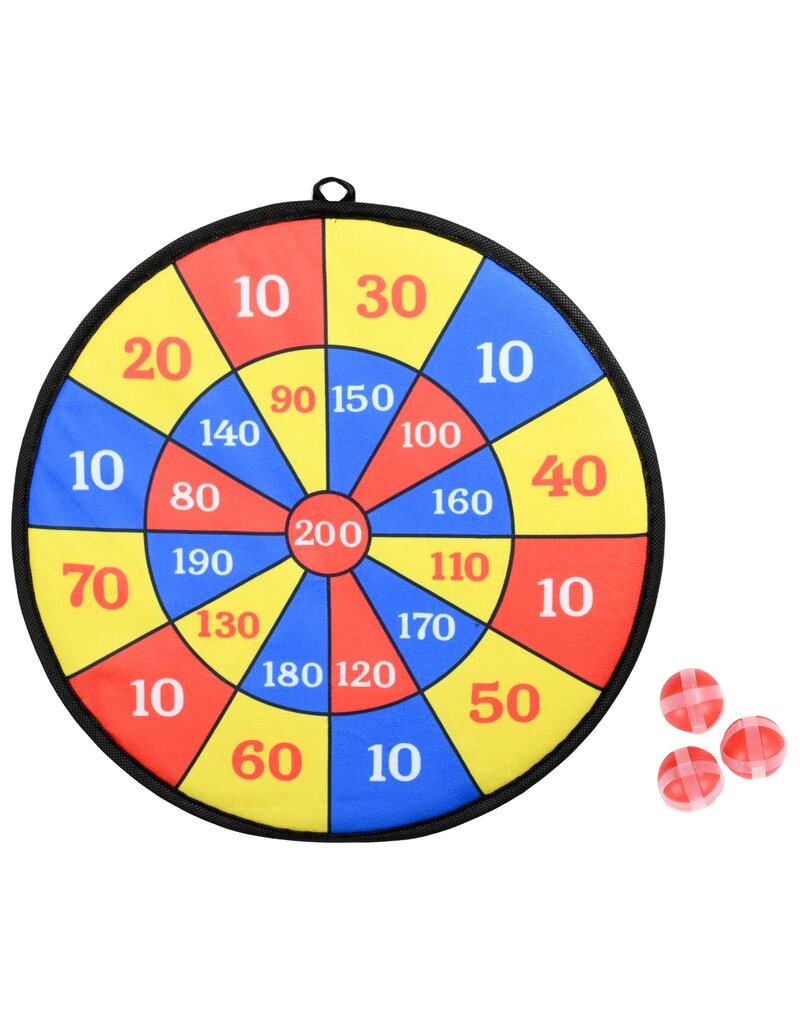 Kleef Dartbord 28cm. met 3 klittenband ballen