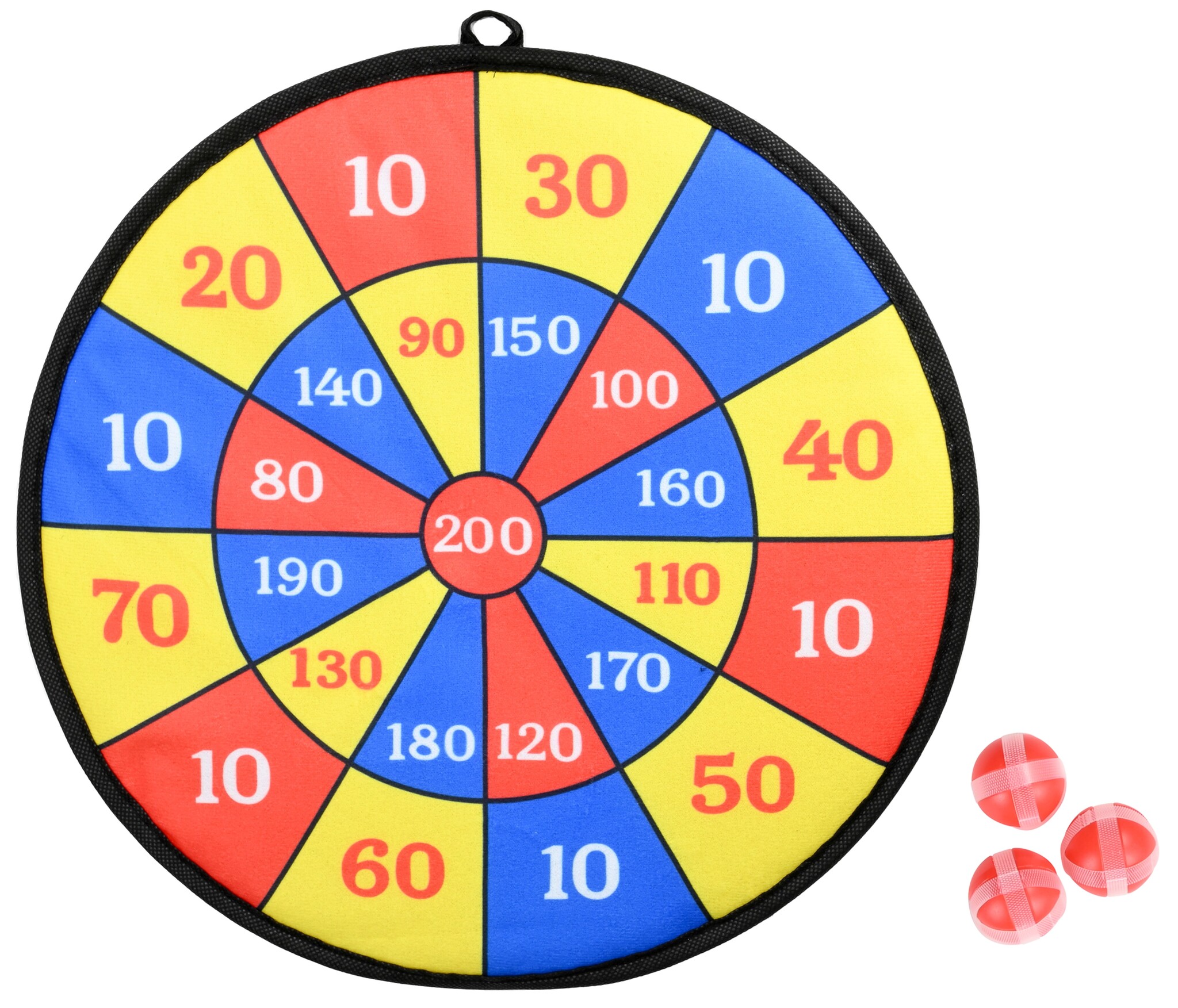 Kleef Dartbord 28cm. met 3 klittenband ballen