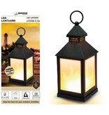 Led Lantaarn met Flame Effect 24x10,5x10,5cm. 12 Leds