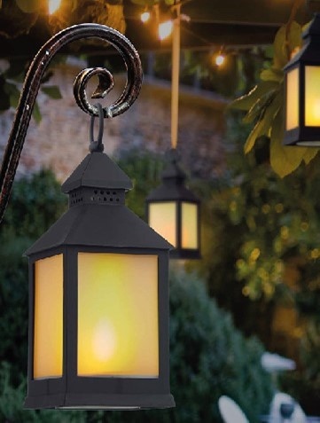 Led Lantaarn met Flame Effect 24x10,5x10,5cm. 12 Leds, foto 2 van 2
