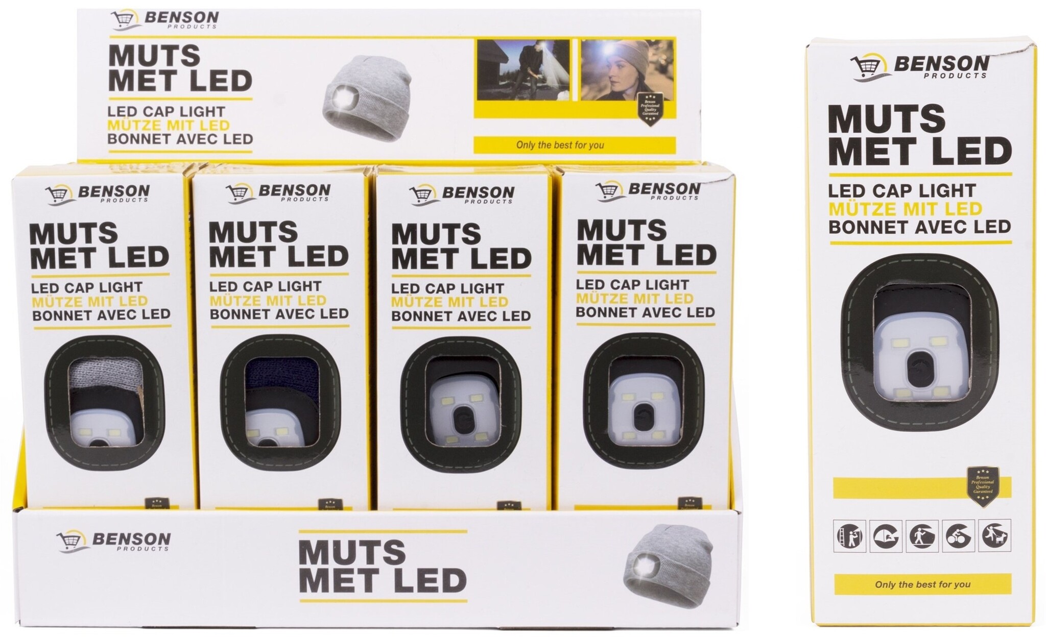 Muts met Led verlichting 3 assorti kleur, foto 2 van 2