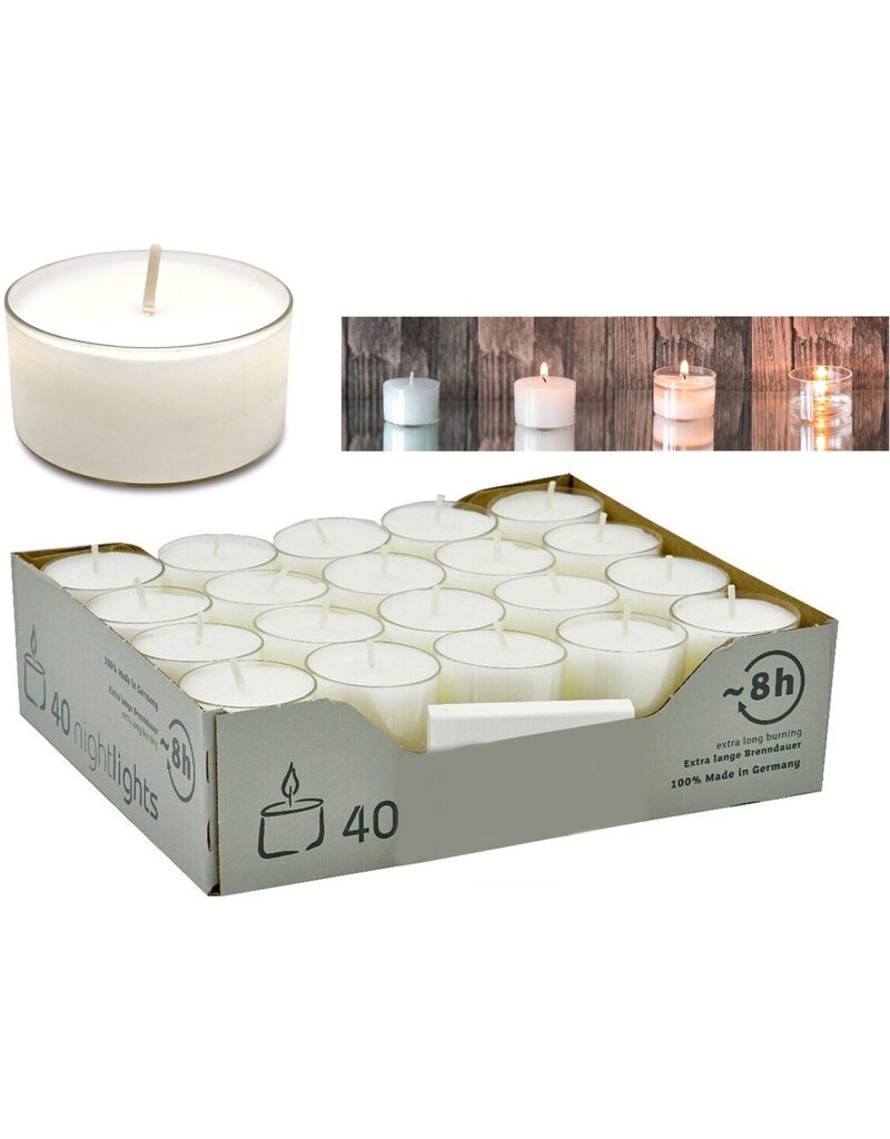 Nightlights Waxinelichtjes 40 stuks