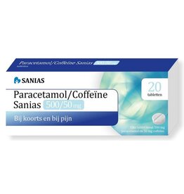 Sanias Paracetamol Coffeïne 500/50mg 20 tabletten