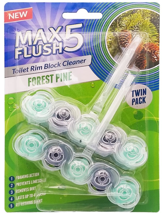 Max Flush 5 Toilet Blok Forest Pine 2x45gr