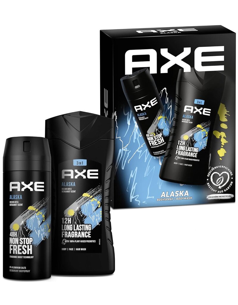 Axe Alaska Giftset; Deo 150ml + Douche 3in1 250ml