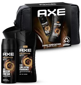 Axe Dark Temptation Giftset; Deo150ml+Douche250ml +toilettas