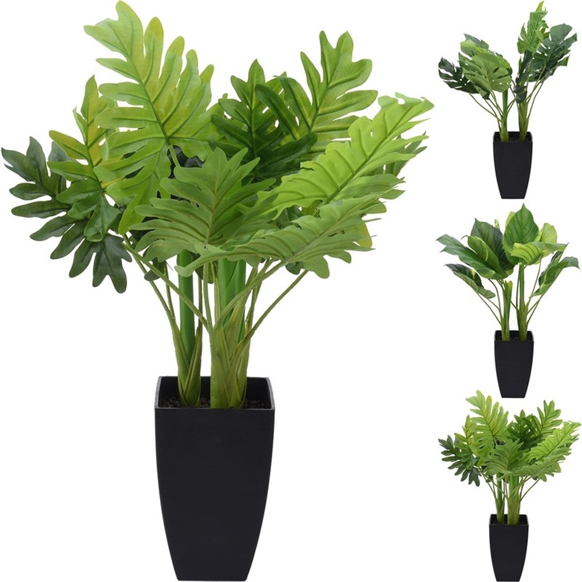 Kunstplant in pot 65cm 3 assorti