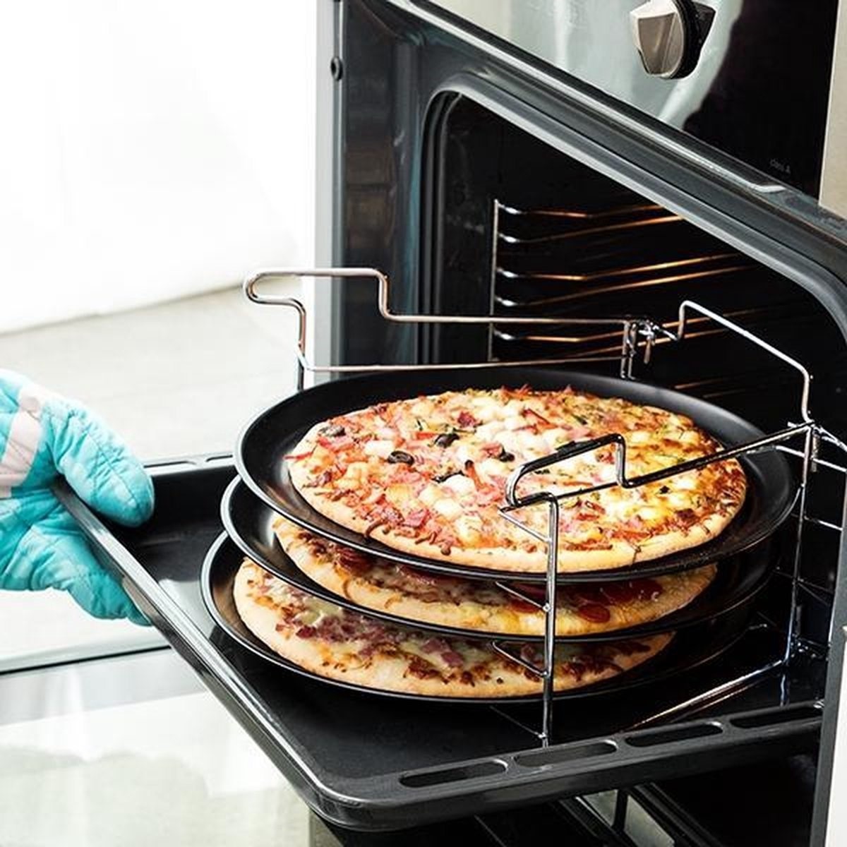 Pizza Bakset met 3 Bakplaten ø30cm Non Stick, foto 2 van 2