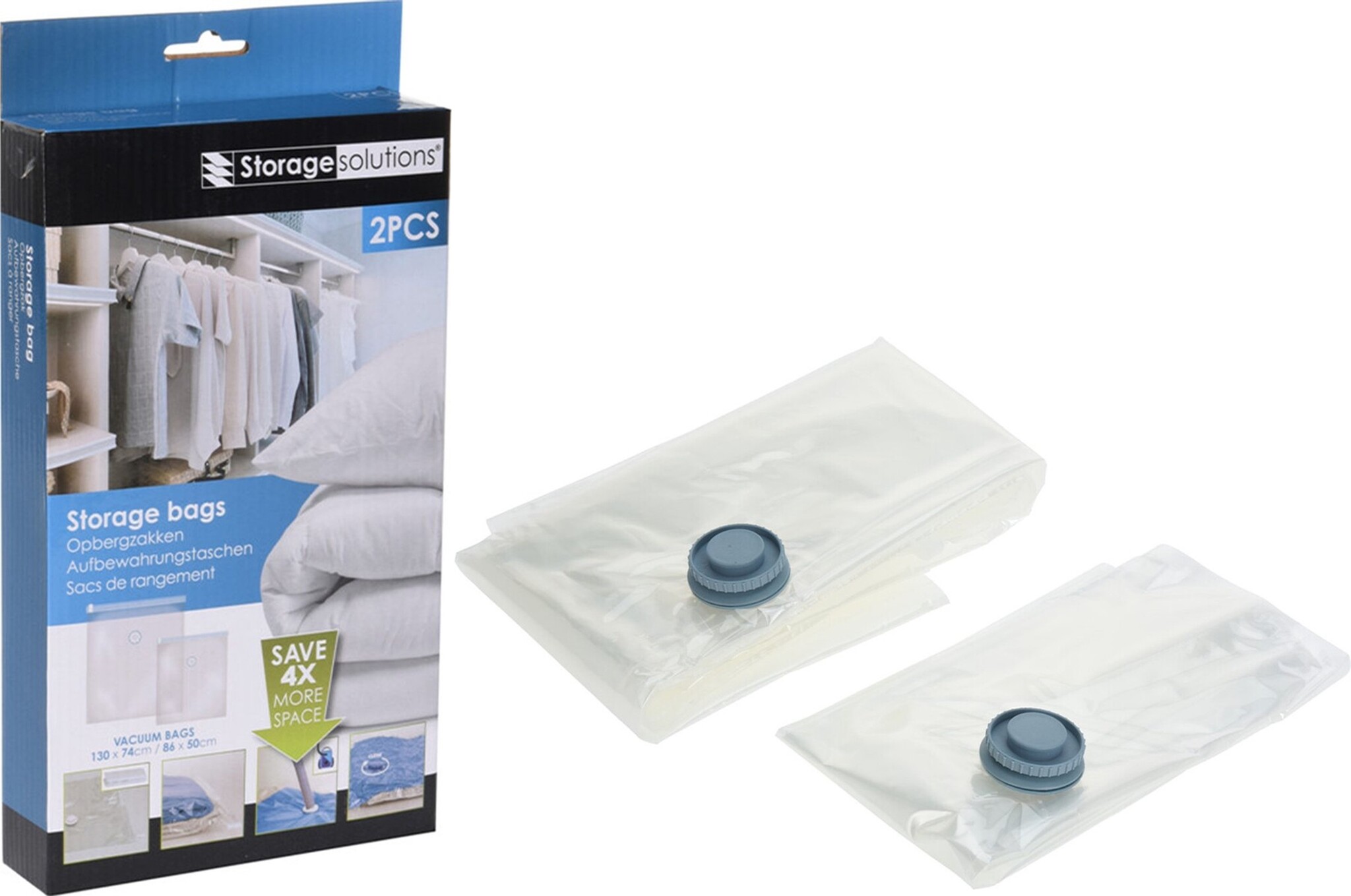 Kleding Opbergzakken Vacuum set van 2 stuks
