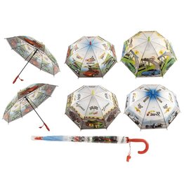 Kinder Paraplu Auto's 50cm 4 assorti design
