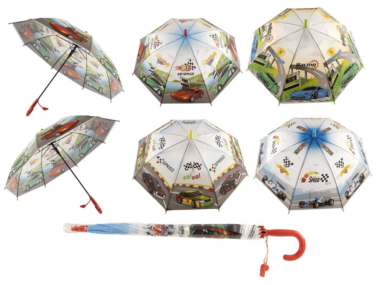 Kinder Paraplu Auto's 50cm 4 assorti design
