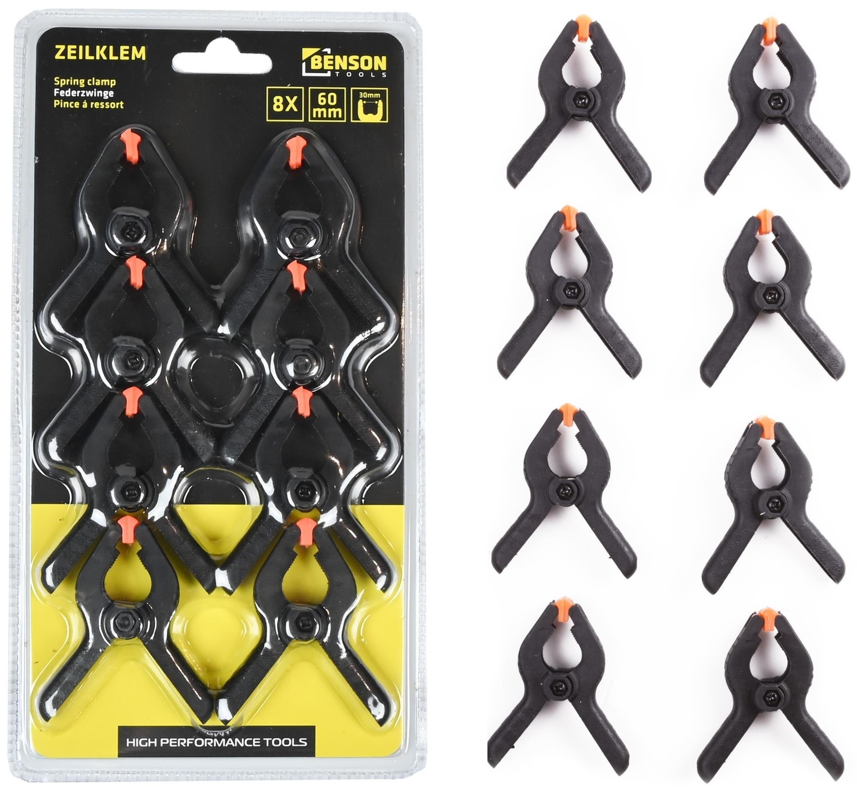 Zeilklem 60mm set a 8 stuks