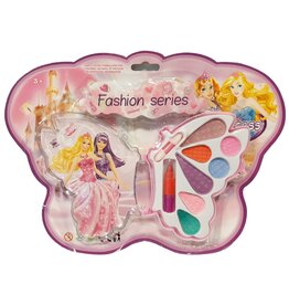 Princess Make-up set in vlindervorm op blisterkaart 30x22cm