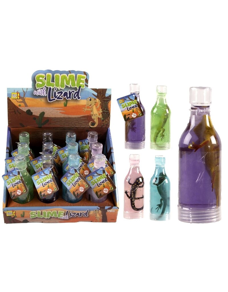 Slime Putty met Lizard inside 110 gram 4 assorti kleur