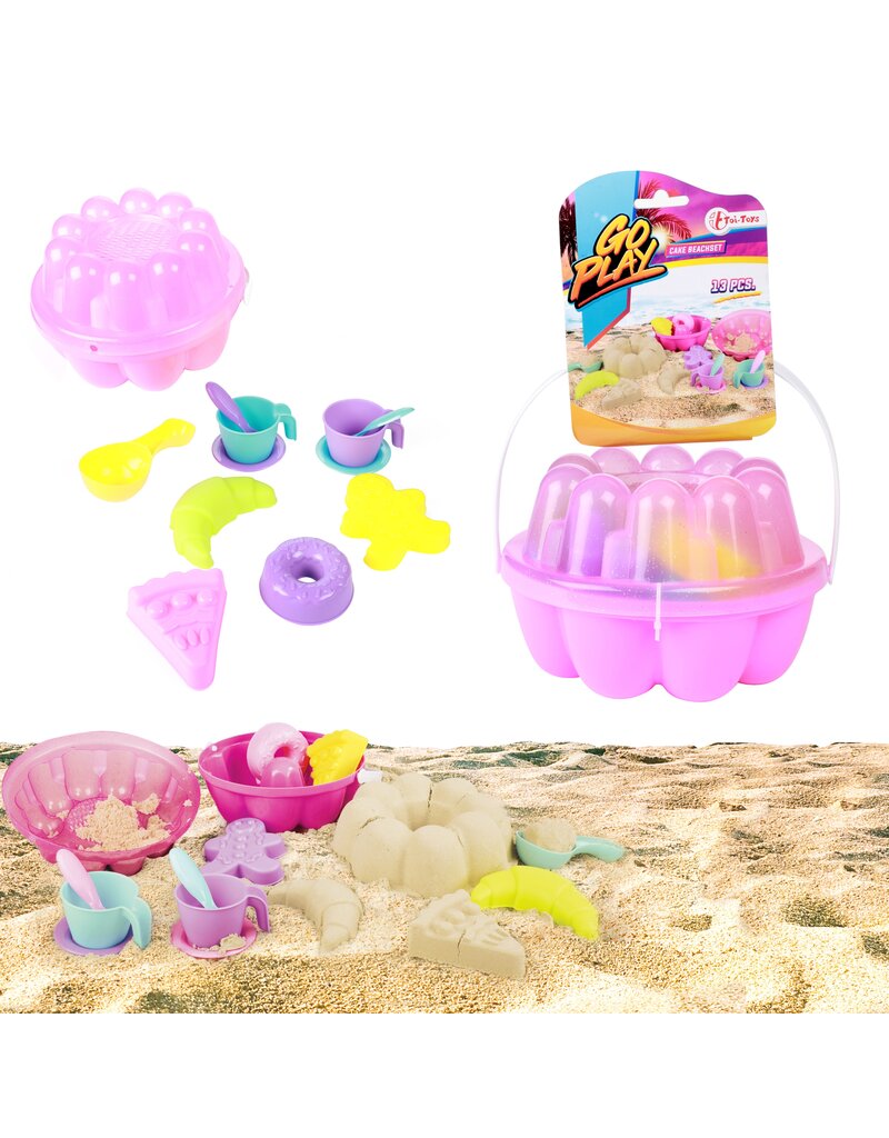 Strandset in Cakevorm 13 delig Ø17x11cm