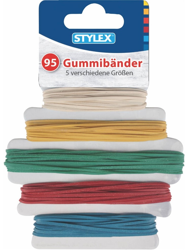 Elastiekjes gekleurd 95 stuks 5 kleuren