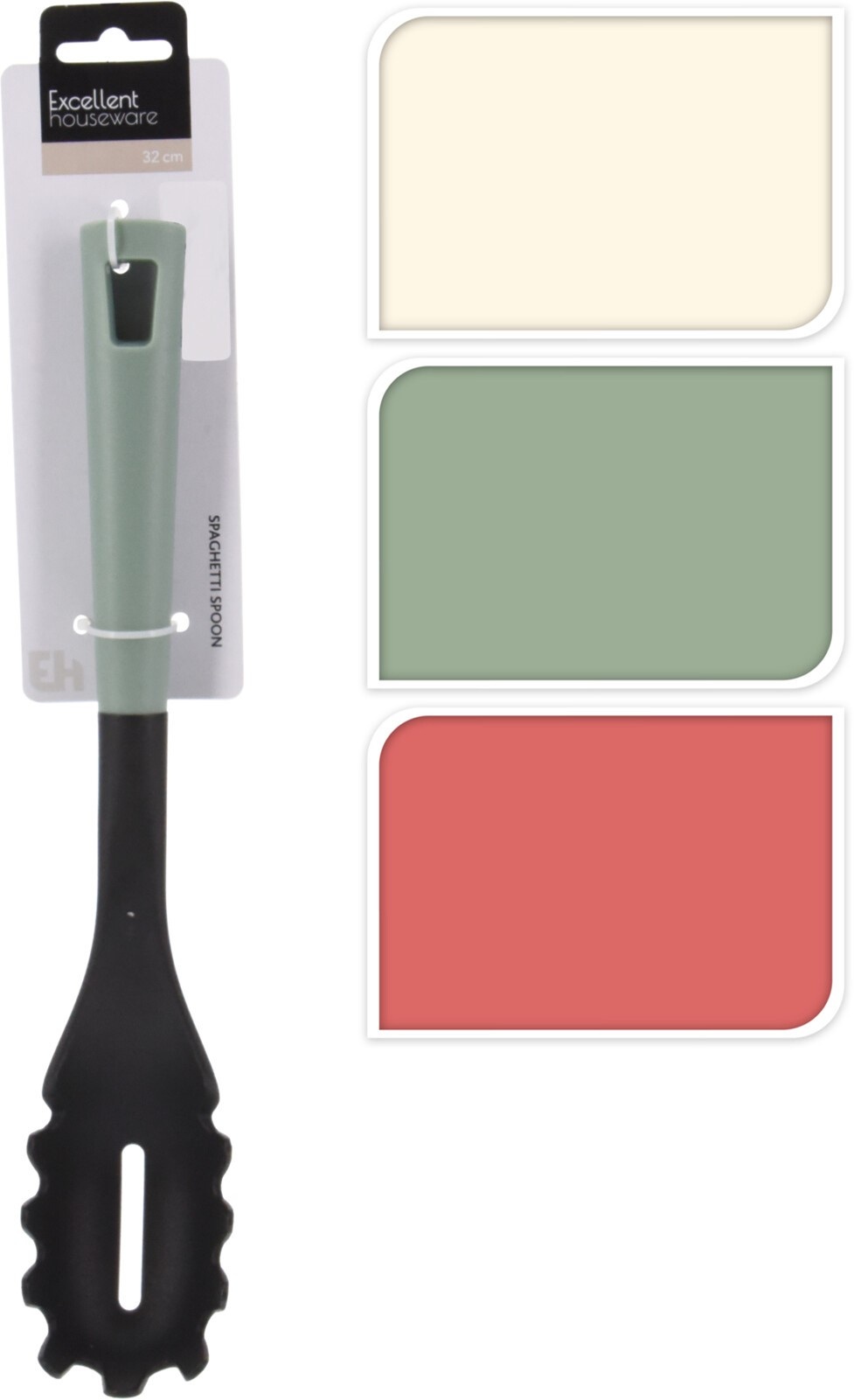 Spaghettilepel 32cm PBT 3 assorti kleur