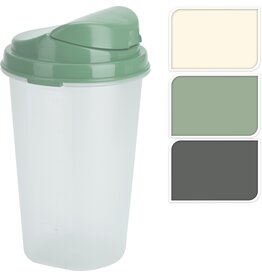 Mengbeker/Shaker met deksel 500ml 3 ass. kleur