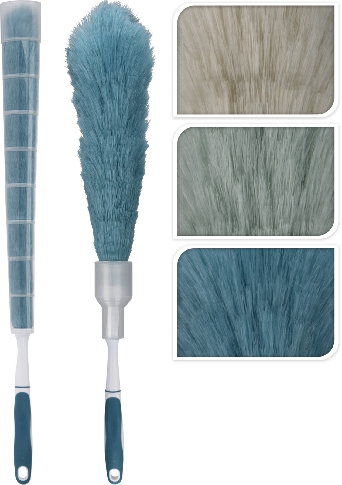 Plumeau 61,5cm met uitschuifhoes 3 ass. kleur