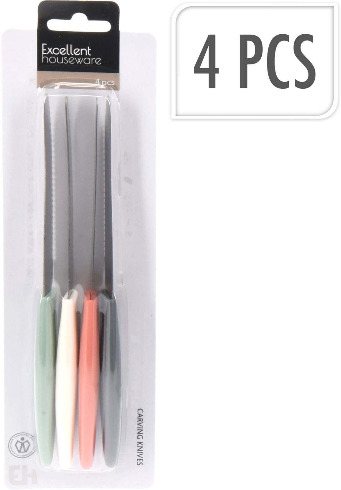 Steakmes/Broodmes RVS 20,5cm set van 4 stuks