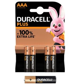 Duracell Batterij Plus 4xAAA Alkaline 100% LR03