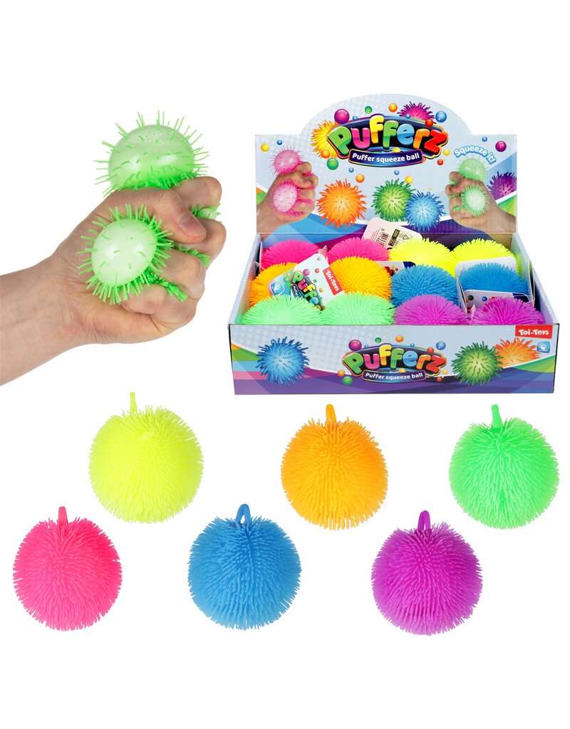 Pufferbal Foam 8cm. 6 assorti kleur