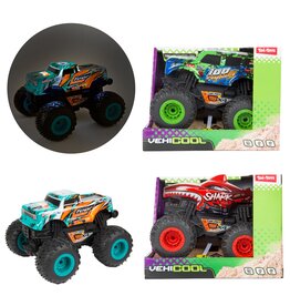 Monster Truck 18,5x15,5x13cm met licht en geluid 3 assorti