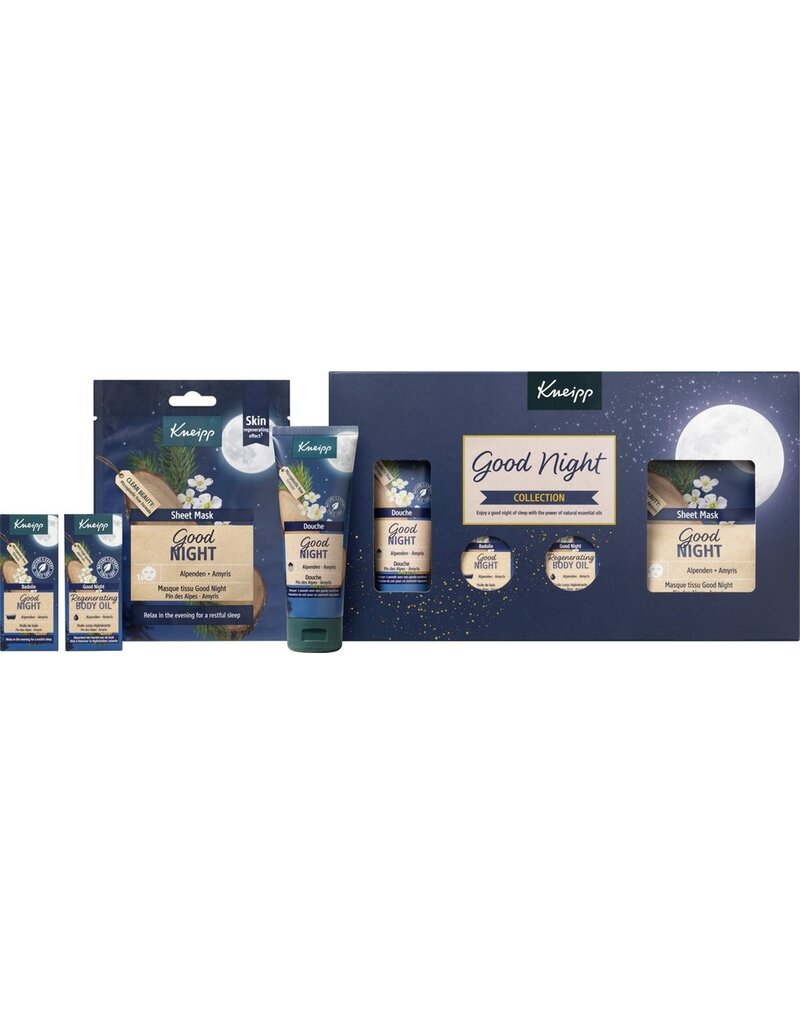 Kneipp GoodNight Gifset;douche75ml,badolie20ml,bodyolie20ml