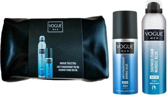 Vogue Nordic Blue Giftset; Douchefoam200ml & Deo 150ml + tas