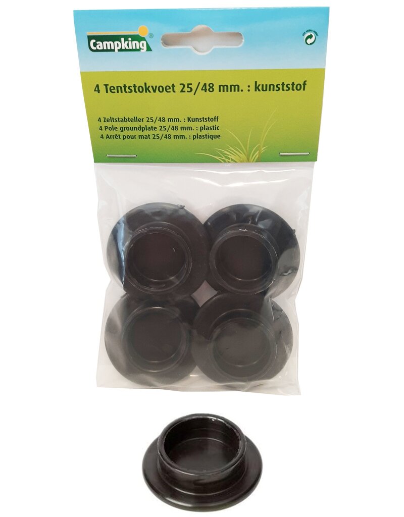 Tentstokvoet 25/48mm. zak a 4 stuks