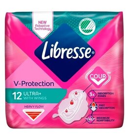 Libresse Maandverband V-Protection Ultra+ Wings 12 stuks