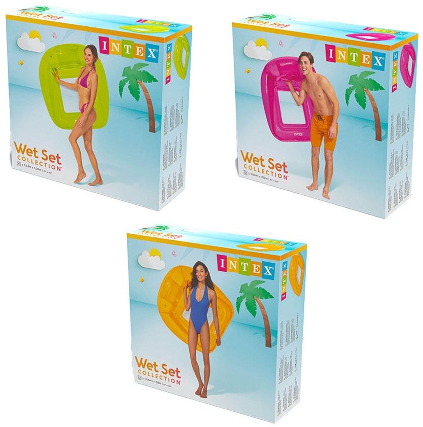 Intex Transparent Lounges 104x102cm 3 assorti kleur, foto 3 van 3