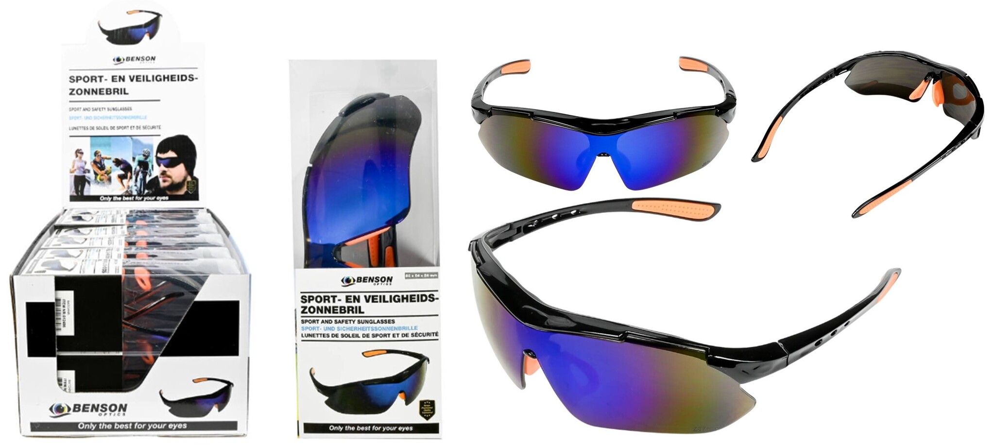 Heren Sport en Veiligheidszonnebril CE-keur