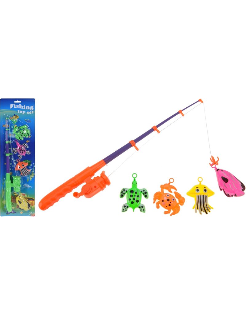 Visvangspel 42 cm met zeedieren 5 delig