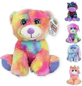 Pluche Knuffeldier Tie Dye 27cm assorti model