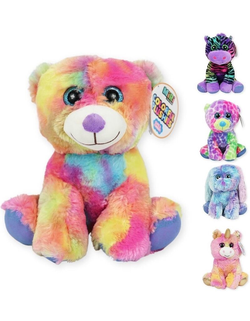 Pluche Knuffeldier Tie Dye 27cm assorti model