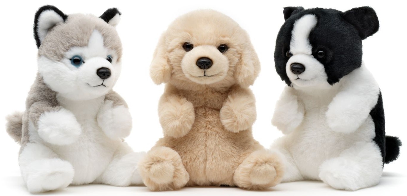Pluche Zittende hond knuffel 36cm