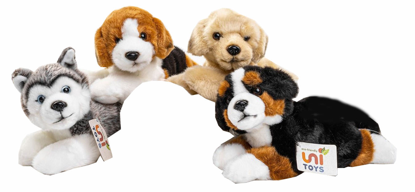 Pluche Hond 24cm. 4 assorti model