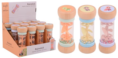 Jouéco Houten Zintuig Regen Stick 15cm 3 assorti