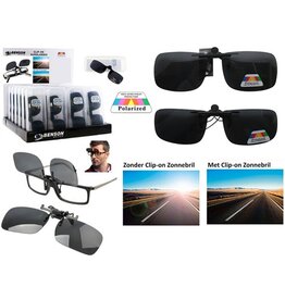 Benson Overzetzonnebril Polariserend Clip-On 2 ass. model