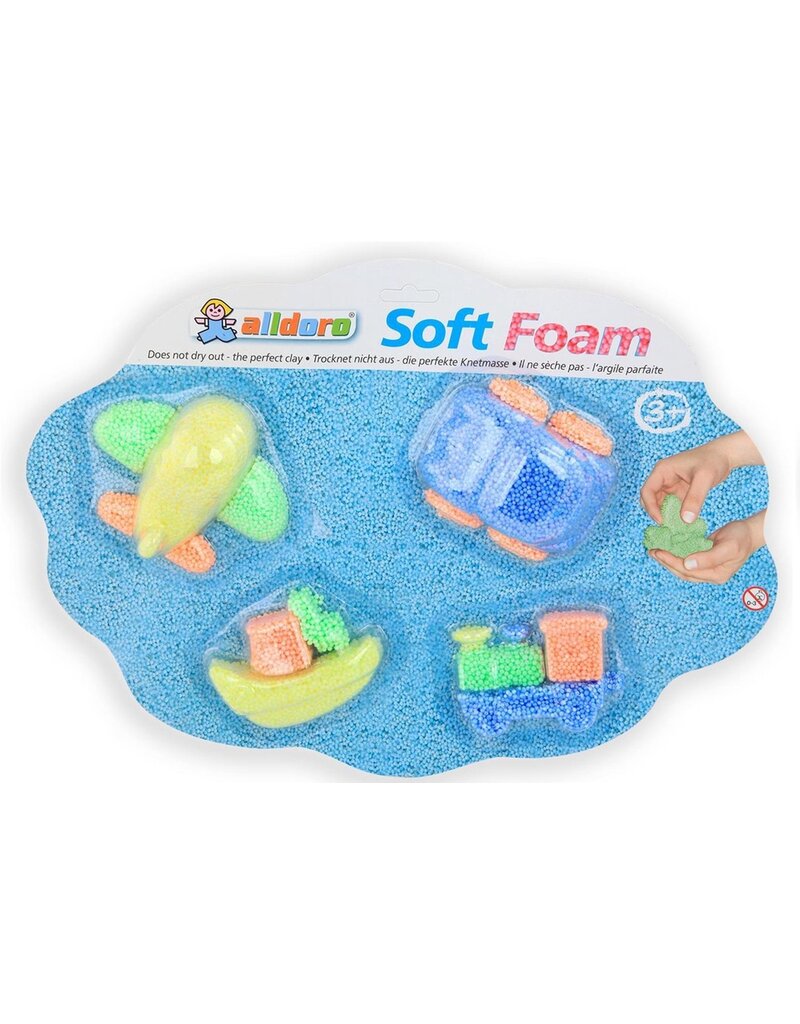 Klei Soft Foam 4 assorti model op kaart 40x30cm