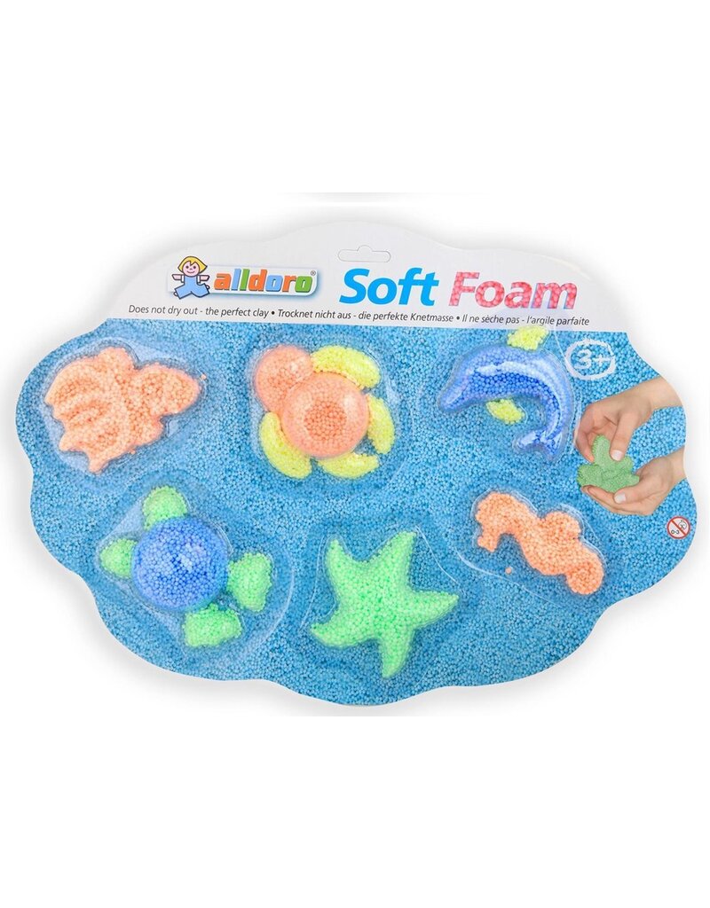 Klei Soft Foam 4 assorti model op kaart 40x30cm