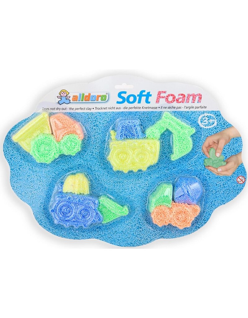 Klei Soft Foam 4 assorti model op kaart 40x30cm