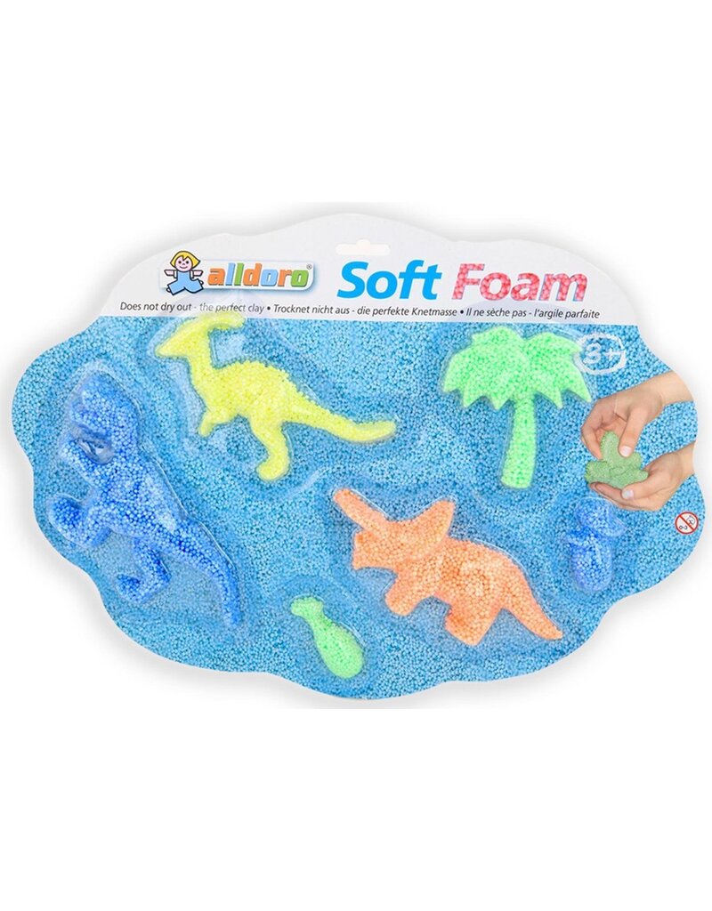 Klei Soft Foam 4 assorti model op kaart 40x30cm