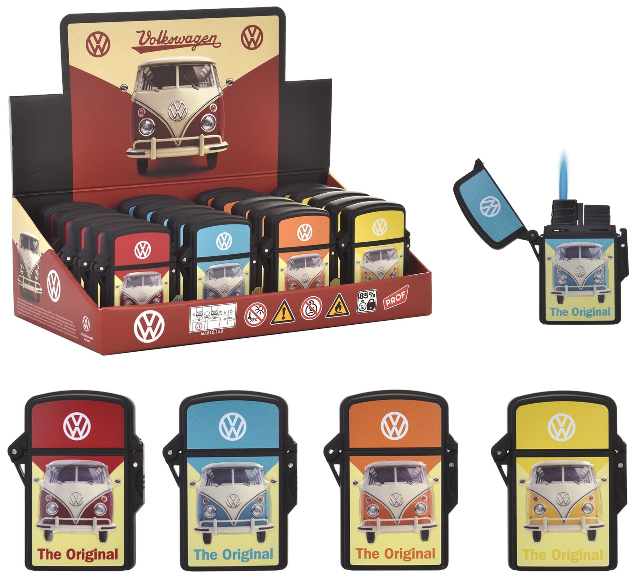 Prof Aansteker VW Bus Shiny Malibu Jetflame 4 assorti design