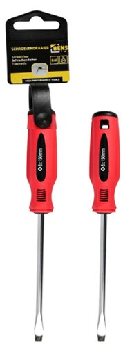 Schroevendraaier Plat 8 x 150 Rood/Zwart Cr-V