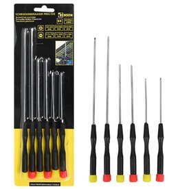 Schroevendraaier Precisie Set Extra Lang 6 delig