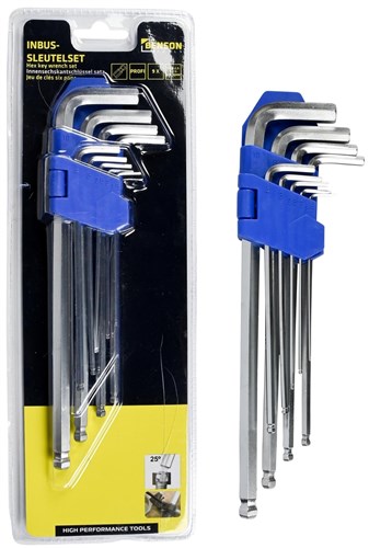 Inbus Sleutelset 1.5-10 mm 9 delig Profi